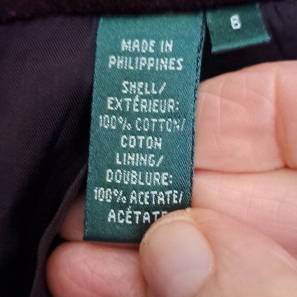 Ralph Lauren Deep Cranberry Velvet Button Down Blazer sz6 Excellent lined sz6 - Picture 9 of 9